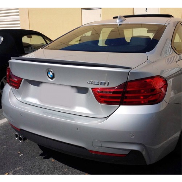M4 Style #475 Black Sapphire Metallic ABS Rear Wing by IKON MOTORSPORTS Pre-Painted Trunk Spoiler Fits 2014-2017 BMW 4-Series F32 2015 2016 