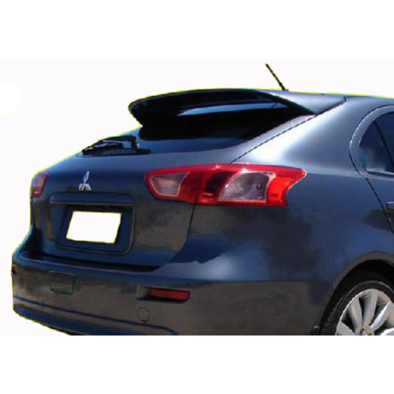 Painted For 2008-2013 MITSUBISHI LANCER-Rear Window Roof Spoiler Black
