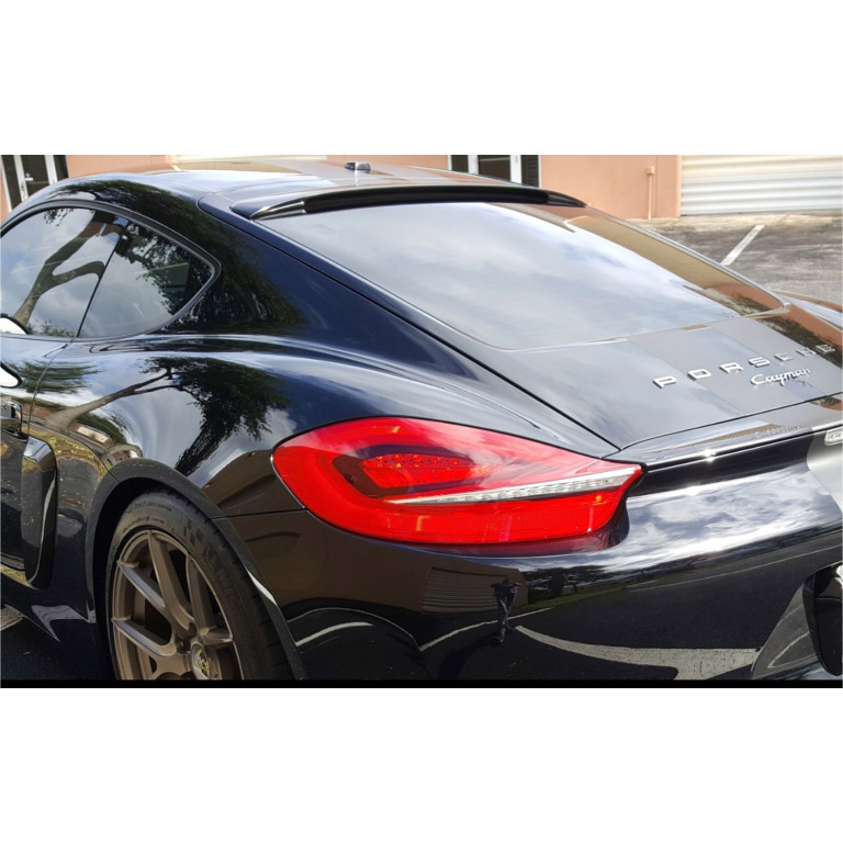 Matte Black Roof Spoiler for 14~16 Porsche 981 Cayman S GTS ◎