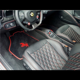 2010-2015 Ferrari 458 Italia 2 Front Custom German Velour Floor Mats