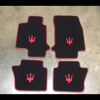 2010-2017 Maserati GranCabrio 4pc Custom German Velour Front & Rear Floor Mats