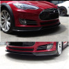 2012-2015 Tesla Model S RVZ Style Rear Front 2pc Lip Spoiler (Carbon Fiber)